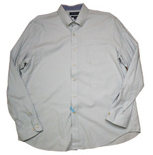 MEN'S BLUE LONG SLEEVE BUTTON-UP DRESS SHIRT - CROWN  IVY - SIZE XL - CLASSIC
