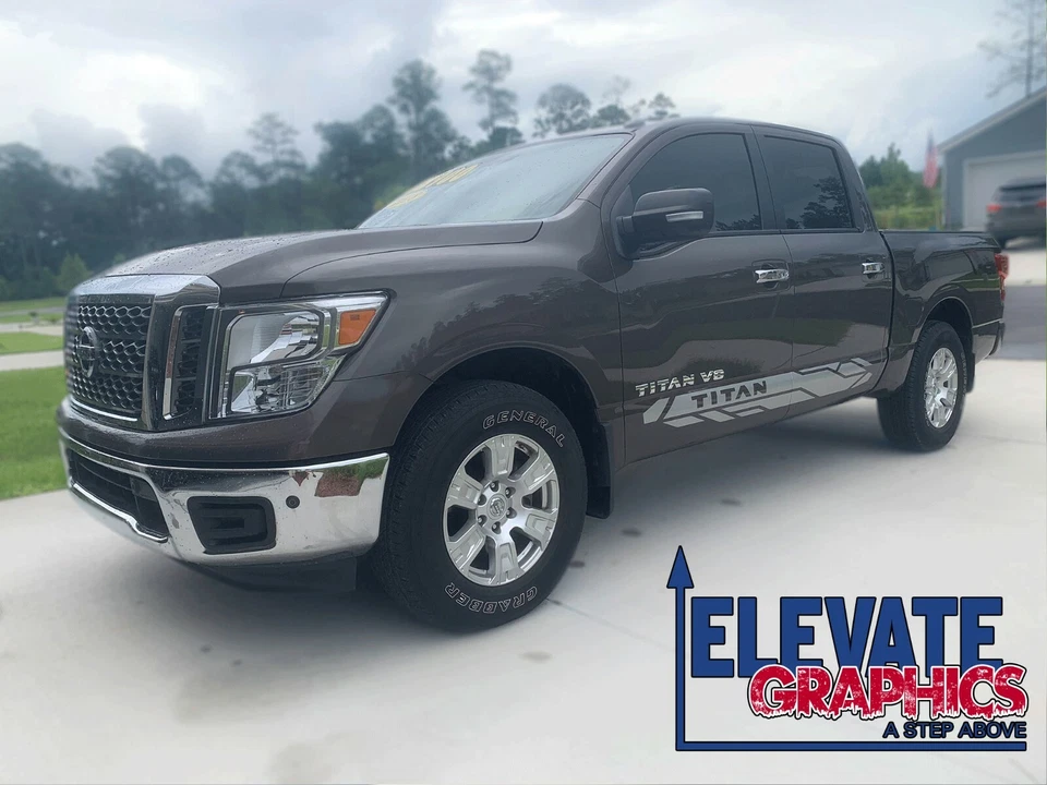 Fits Nissan Titan Decals Side Rocker Break Vinyl Stripes 3m Graphics 2010-2024 - Imagem 4 de 4