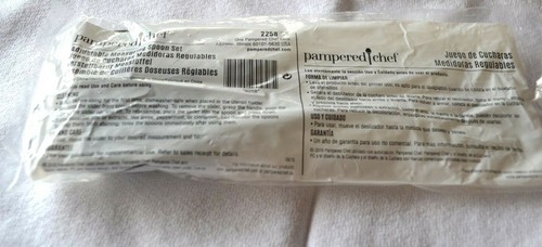 Pampered Chef ADJUSTABLE MEASURING SPOON SET - Use 1 Spoon, Slide to Measure! - Picture 2 of 2
