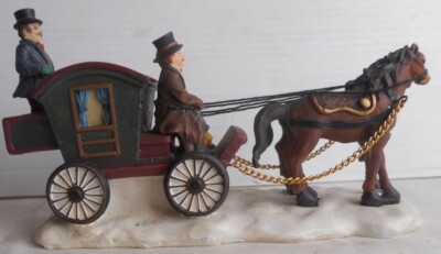 Home Accents Canterbury Lane Horse Drawn Carriage For Christmas Village 6-1/2'' L