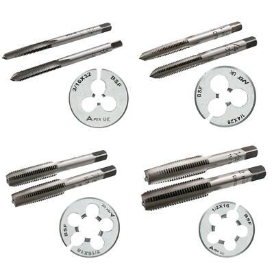 BSF Tap & Die Set Carbon Steel Taper Plug 1'' Die Cutter Threading Tool Rethread