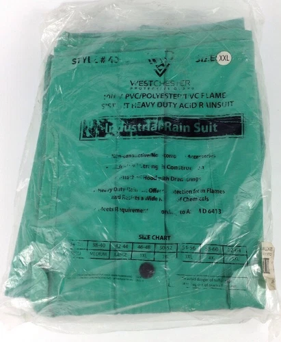 WESTCHESTER 4045 .40MM PVC/POLYESTER FLAME RESISTANT HD ACID RAINSUIT XXL FS - product listing photo