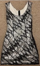Women's tight mini dress with neckline