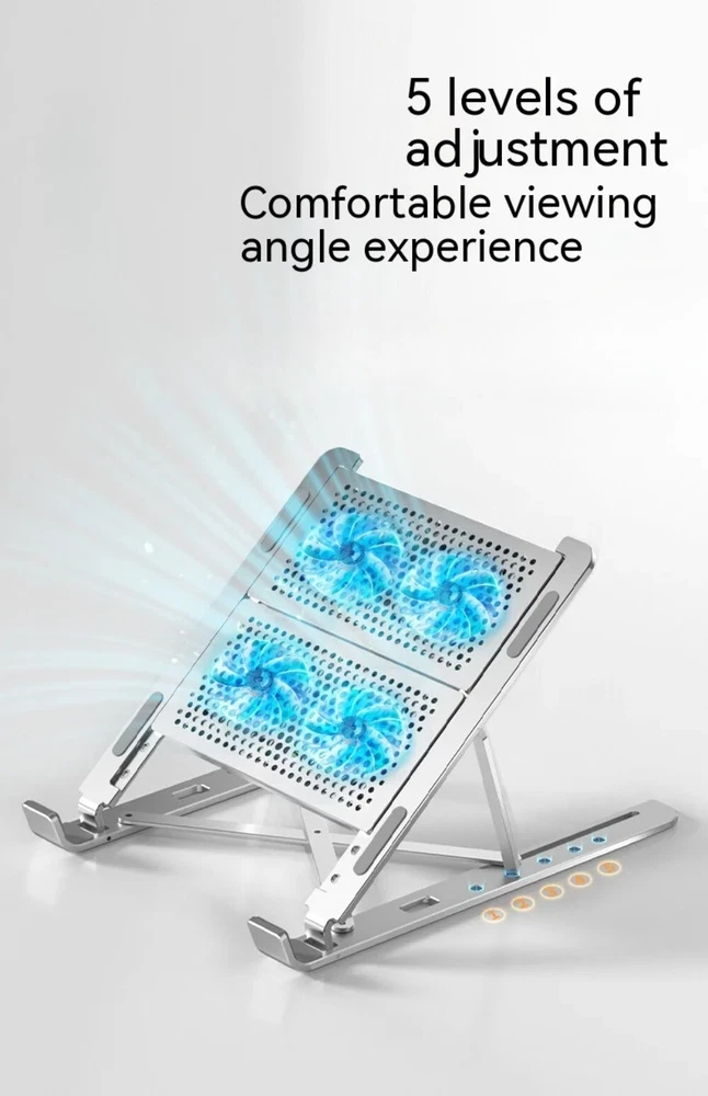 Laptop Stand with cooling fan Foldable lift Notebook holder aluminum alloy with