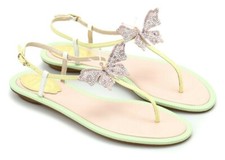 Rene Caovilla Multcolor Butterfly Leather Crystal Sandals