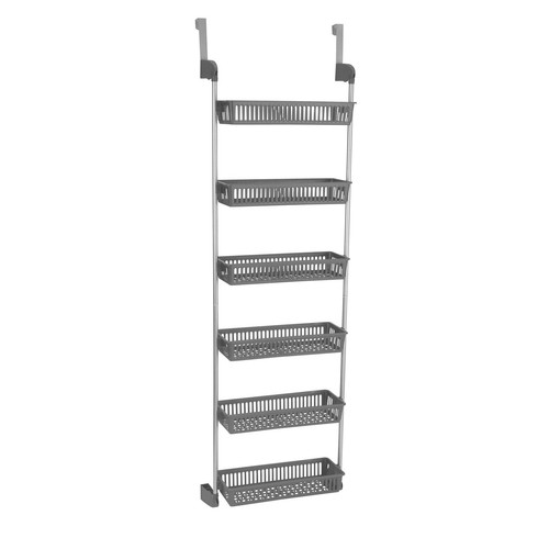 Household Essentials 6-Shelf Over-the-Door Hanging Organizer, Gray - Picture 2 of 3