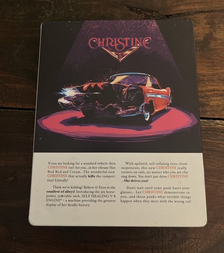 Christine Steelbook Blu-ray Disc 2016 EUC Free Shipping