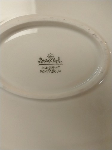 Rosenthal Moss Rose Pompadour 3 Piece Serving Platters Set 15" 13" & 9.5" EXC - Picture 6 of 6