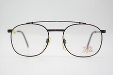 Vintage Glasses NiGuRa 563 Black Red Oval Eyeglass Frame