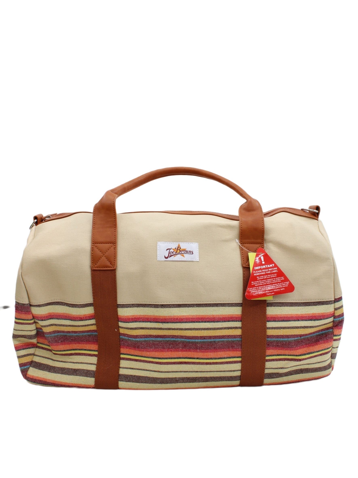 Bolso de mano para mujer Joe Browns a rayas crema 100 % otros