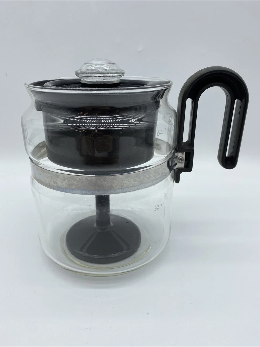 Vintage Gemco Heat Resistant Stove Top Glass Percolator Coffee Pot