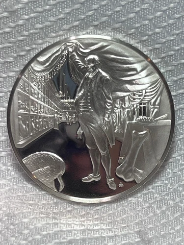 1977 FM Sterling Silver 31.22G Proof The Artist In His Museum Charles W. Peale