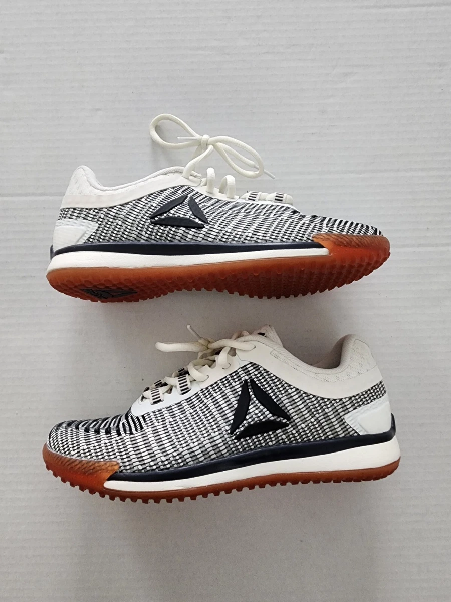 Reebok JJ Watt 2 Training Shoes White Black Gum Bottom Big Kids Size 4