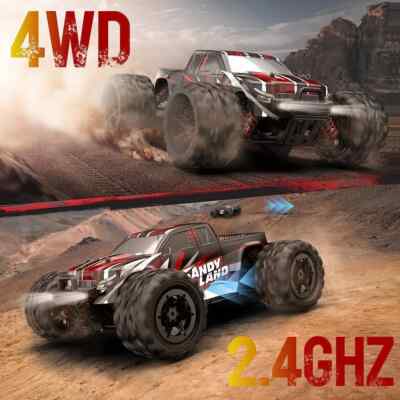 DEERC Auto Telecomandata In Scala 1:10,auto RC, 48 Km/h, Fuoristrada Hobby Grade Monster Crawler 4WD Luci, 2 Batterie, 40 Minuti Gioco, 2 Carrozzerie, Per Bambini E Adulti, 9201E - Foto 2