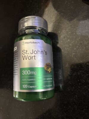 Horbaach St John's Wort Capsules 300Mg, Non-Gmo Gluten Free Herbal Extract 120ct