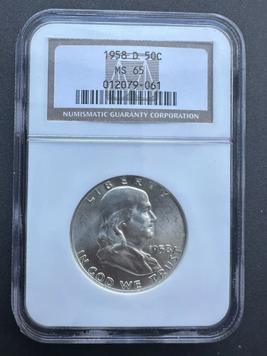 1958 D Franklin Half Dollar NGC MS65