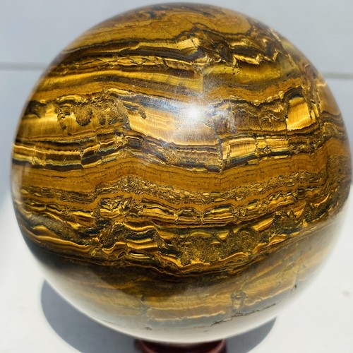 Natural tiger's eye ball quartz crystals sphere gem reiki healing 1300g - Picture 4 of 10