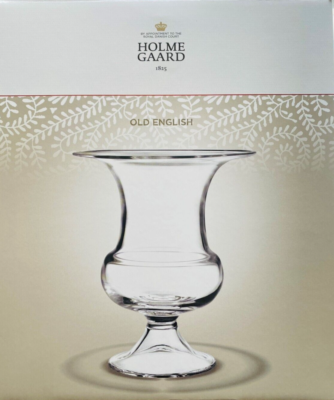 601361 HOLMEGAARD OLD ENGLISH 19cm 花瓶 Holmegaard Old English Vase Small Glass Clear 19 Cm - BRAND NEW | eBay