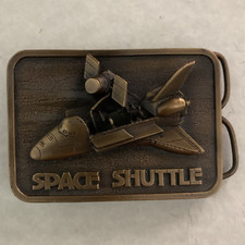 Vintage NASA SPACE SHUTTLE 1980 Brass Belt buckle The Buckle Connection