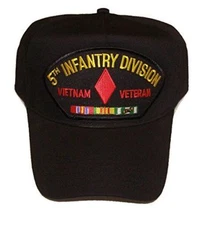 US ARMY FIFTH 5TH INFANTRY DIVISION MECHANIZED VIETNAM VETERAN HAT W/ RIBBONS