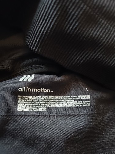 All In Motion Women's Seamless Medium Support Cami Sports Bra Medium Black, L - Picture 7 of 7