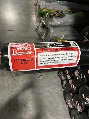 DeWitt Weed Barrier - Professional Max - Heavy Duty Woven Fabric 8 FT X 250 FT 