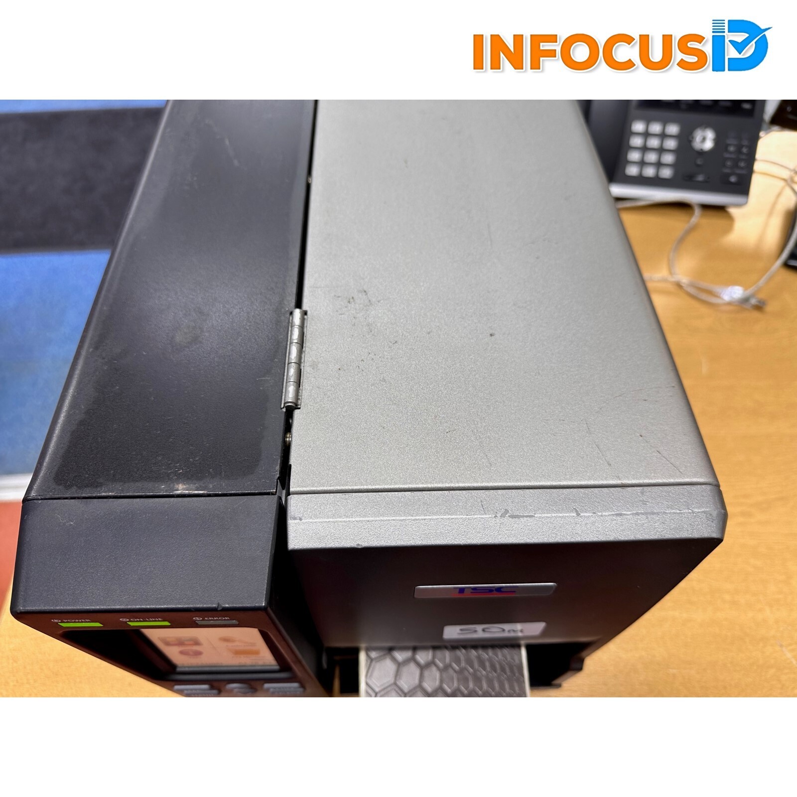 TSC TTP2410MT 4" 300dpi Label Barcode Printer W/ Rewinder & Peeler