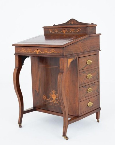 Sheraton Davenport Desk 1890 Mahogany Antique