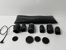 Lot of 4 Computar Camera Lens and 2 Cosmicar Television Lens + Carry Bag