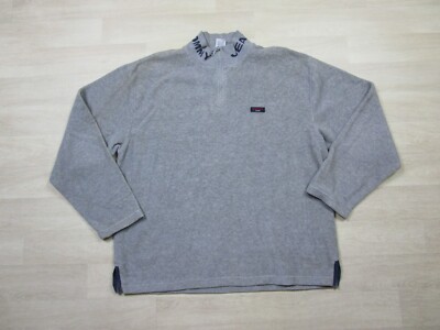 Vintage Tommy Hilfiger Tommy Jeans Fleece 1/4 Zip Pullover Mens Size (2XL) Gray