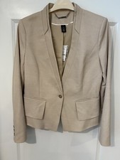 White House Black Market Blazer Ecru Trophy Jacket New With Tags Size 10 160
