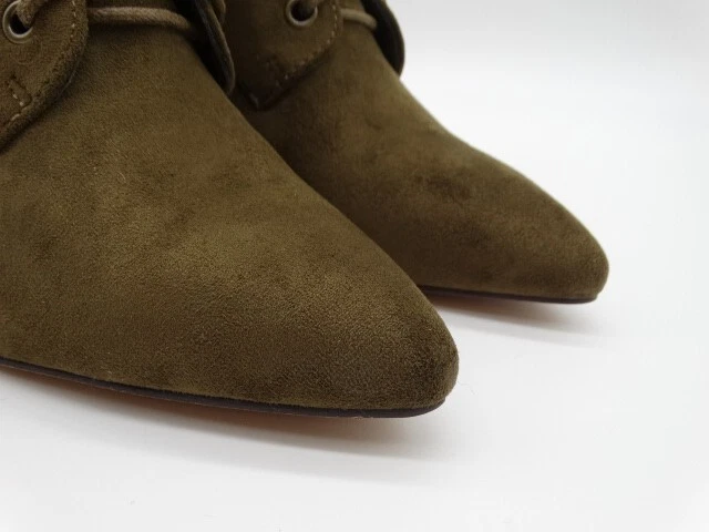 Zapatos Republic LA Para Mujer Botas Talla 8 Geniales Verde Oliva Gamuza Tacones con Cordones Zapatos Foto 3 de 4