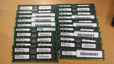 EBD10RD4ADFA-7B Elpida 1GB PC2100 DDR-266MHz Registered ECC CL2.5  lot of 22