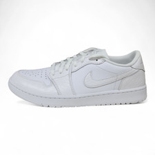 Nike Air Jordan 1 Retro Low Golf White Croc Trainers (DD9315 110)