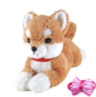 Sunlemon Cuddly Plush Fluffy Shiba Inu Beige Lap Dog Hiza Wanko, Pet Choker