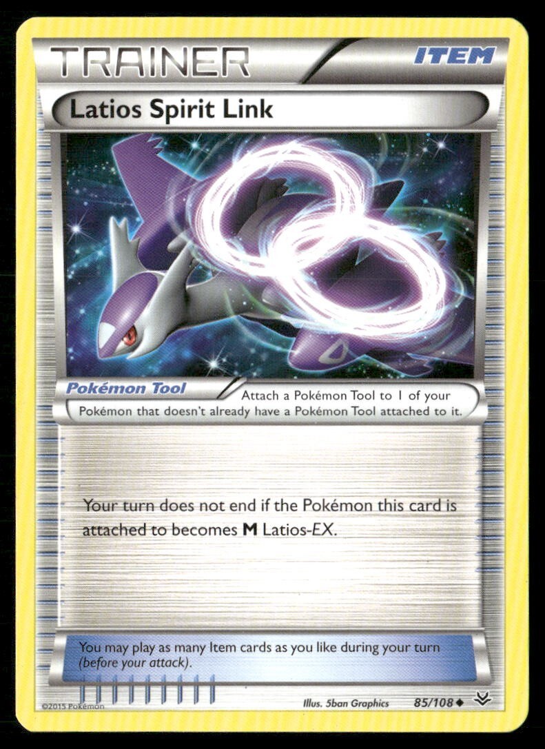 2015 Roaring Skies Set Pokemon Card 085  Latios Spirit Link LP
