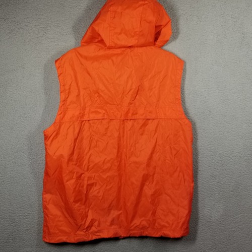 Vintage GAP Tech Vest Mens Large Orange Full Zip Gorpcore Windbreaker Y2K Hooded - Picture 3 of 6
