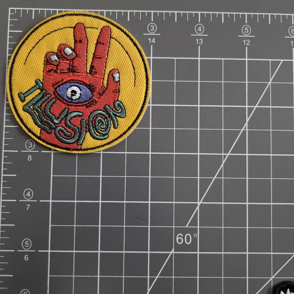 Illuminati Illusion Magic Occult Magick Witchy Embroidered Iron On Patch  - Image 2 of 2