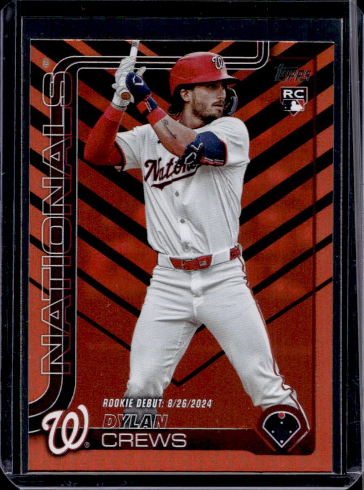 2025 Topps Update Dylan Crews RC Holiday Debut #US223 Nationals Rookie
