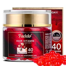 Hair Vitamins Capsule Rich in Vitamin A C E and Pro B5 No Rinse for Damaged Hair
