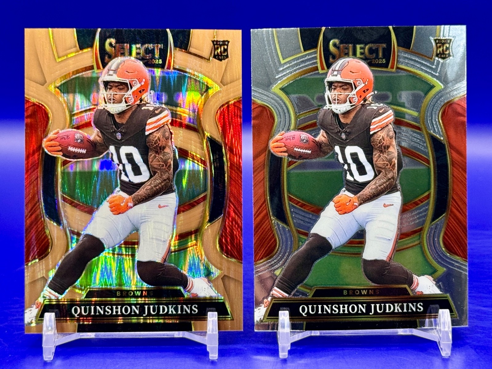 2025 Select Quinshon Judkins Concourse Copper Shock Prizm /899 RC + Concourse RC