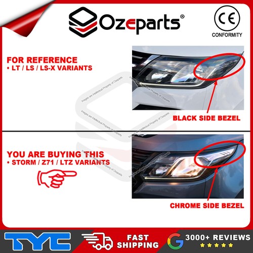 TYC Pair LH+RH Head Lights + LED Globes For Holden Trailblazer RG 2016~2020 LTZ - Picture 2 of 6