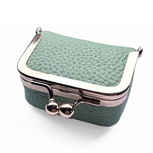 Kiss Lock Small Wallets Solid Color Change Pouch Retro Storage Bag - Picture 10 of 13