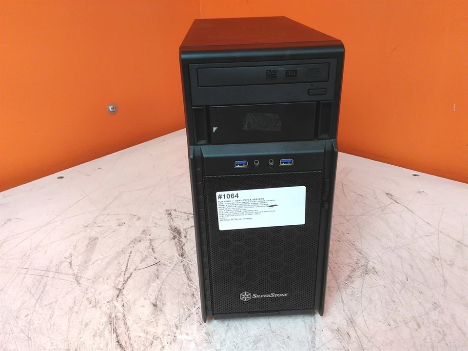 Black SilverStone ASRock B75 Pro3-M Tower PC Intel i7-2600 3.4GHz 8GB 0HDD  - Image 4 of 4