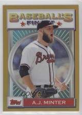 2020 Topps Finest Flashbacks Gold Refractor 25/50 AJ Minter #33 7k6
