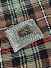 Scottish Antique Dragon Badge kilt Belt Buckle Chrome Finish belt Buckle