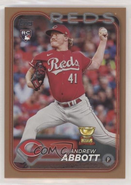 2024 Topps Series 1 Gold /2024 Andrew Abbott #214 sl3