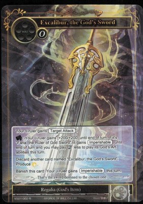 Excalibur, the God's Sword The Twilight Wanderer TTW-097 Force of Will TCG Holo