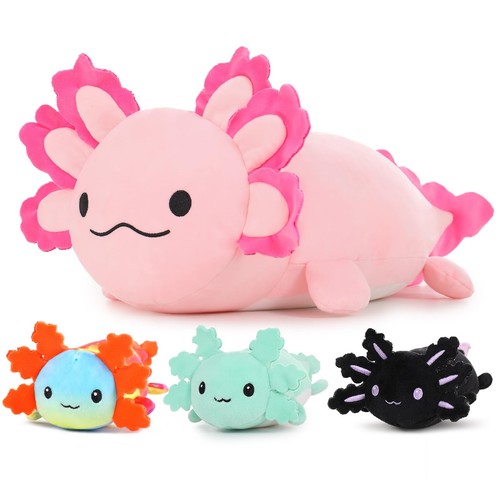 4Pcs Giant Axolotl Plush with 3 Babies Inside-23.5" Large Ultra Soft Axolotl ...
