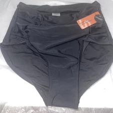 NWT Shapermint Women High Waisted Control Bikini Bottoms X-L Beach Ocean Blue